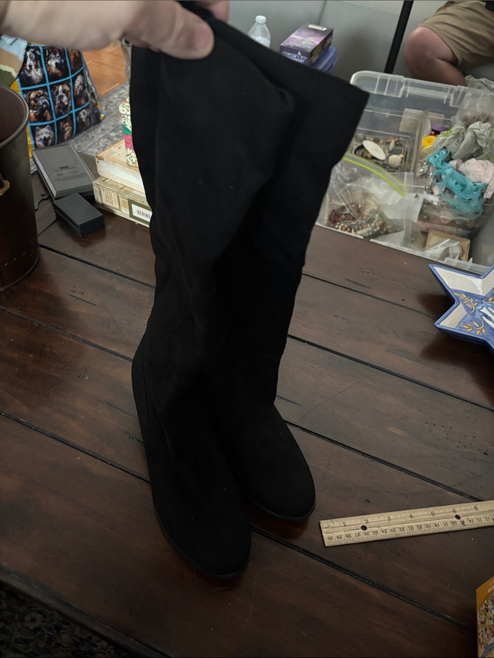 Universal Thread Black Over-the-Knee Suede Boots
